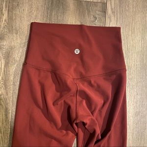Lululemon Deep Red Rogue Align Crop
